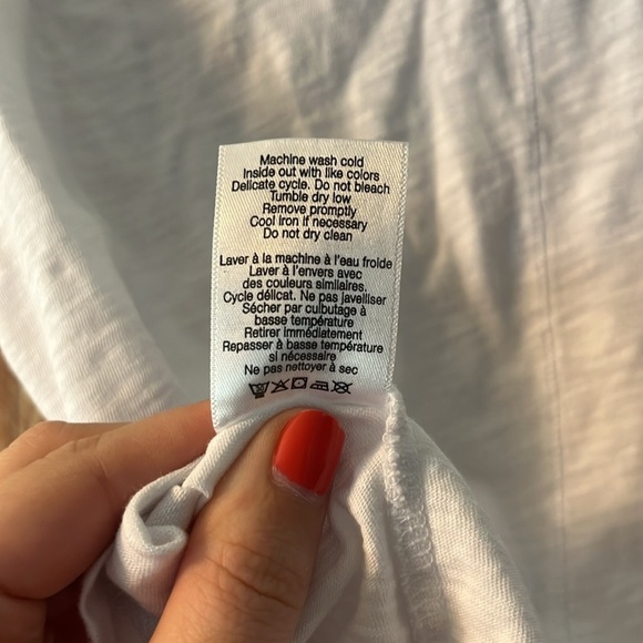 Veronica Beard Dree Muscle Tee, White - S - Picture 7 of 7